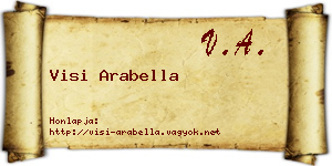 Visi Arabella névjegykártya